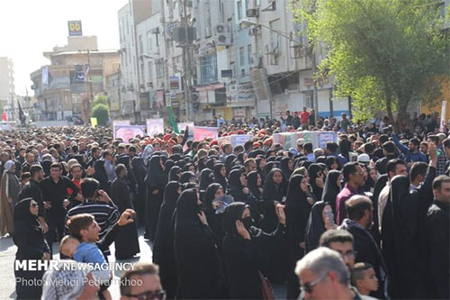 funeral de los mártires del atentado terrorista en Ahvaz Luto nacional en Irán por los mártires del criminal atentado terrorista en Ahvaz